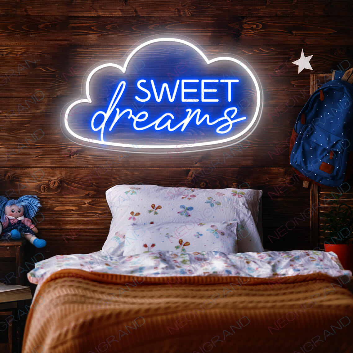 Sweet Dreams Neon Sign Pink Led Light blue