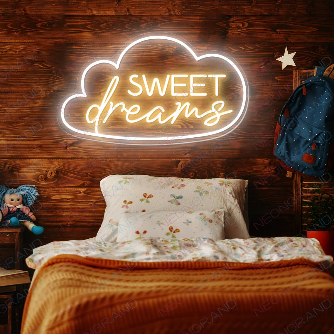Sweet Dreams Neon Sign Pink Led Light gold yellow