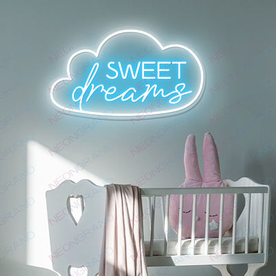 Sweet Dreams Neon Sign Pink Led Light light blue