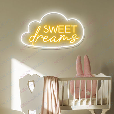 Sweet Dreams Neon Sign Pink Led Light orange yellow