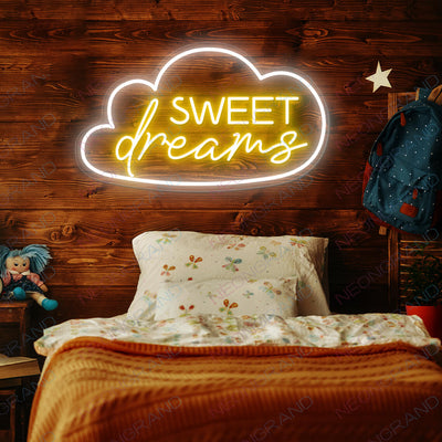 Sweet Dreams Neon Sign Pink Led Light yellow