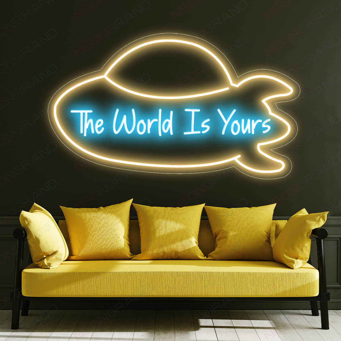 The World Is Yours Neon Sign Led Rocket Neon Light