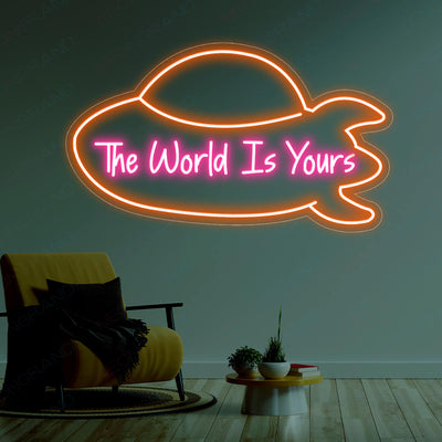 The World Is Yours Neon Sign Led Rocket Neon Light