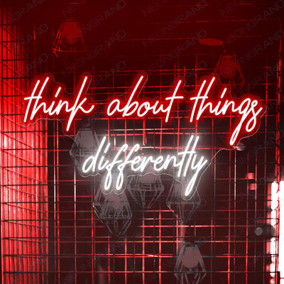 Think About Things Differently Neon Sign Wall Led Light red