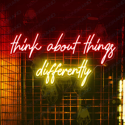 Think About Things Differently Neon Sign Wall Led Light yellow