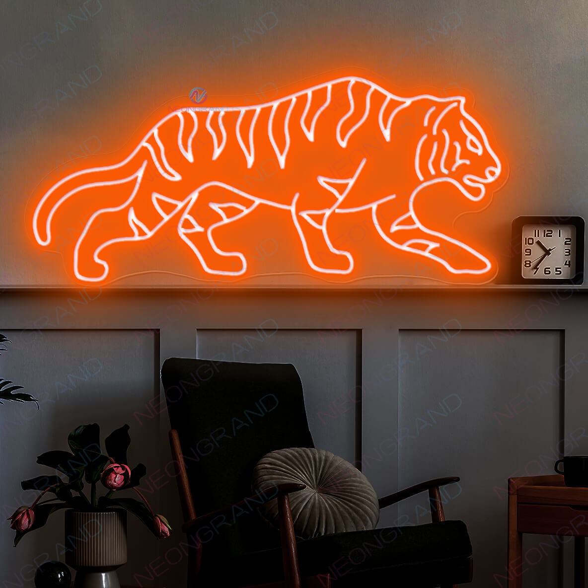 Neon Sign Tiger Animal Led Light orange 1