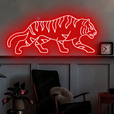 Neon Sign Tiger Animal Led Light red