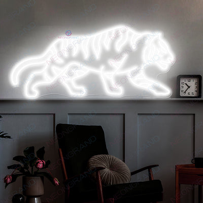 Neon Sign Tiger Animal Led Light white