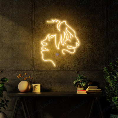 Tiger Neon Sign Animal Led Light Cool Neon Signs For Room light yellow