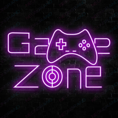 Game Zone Neon Game Room Sign Purple