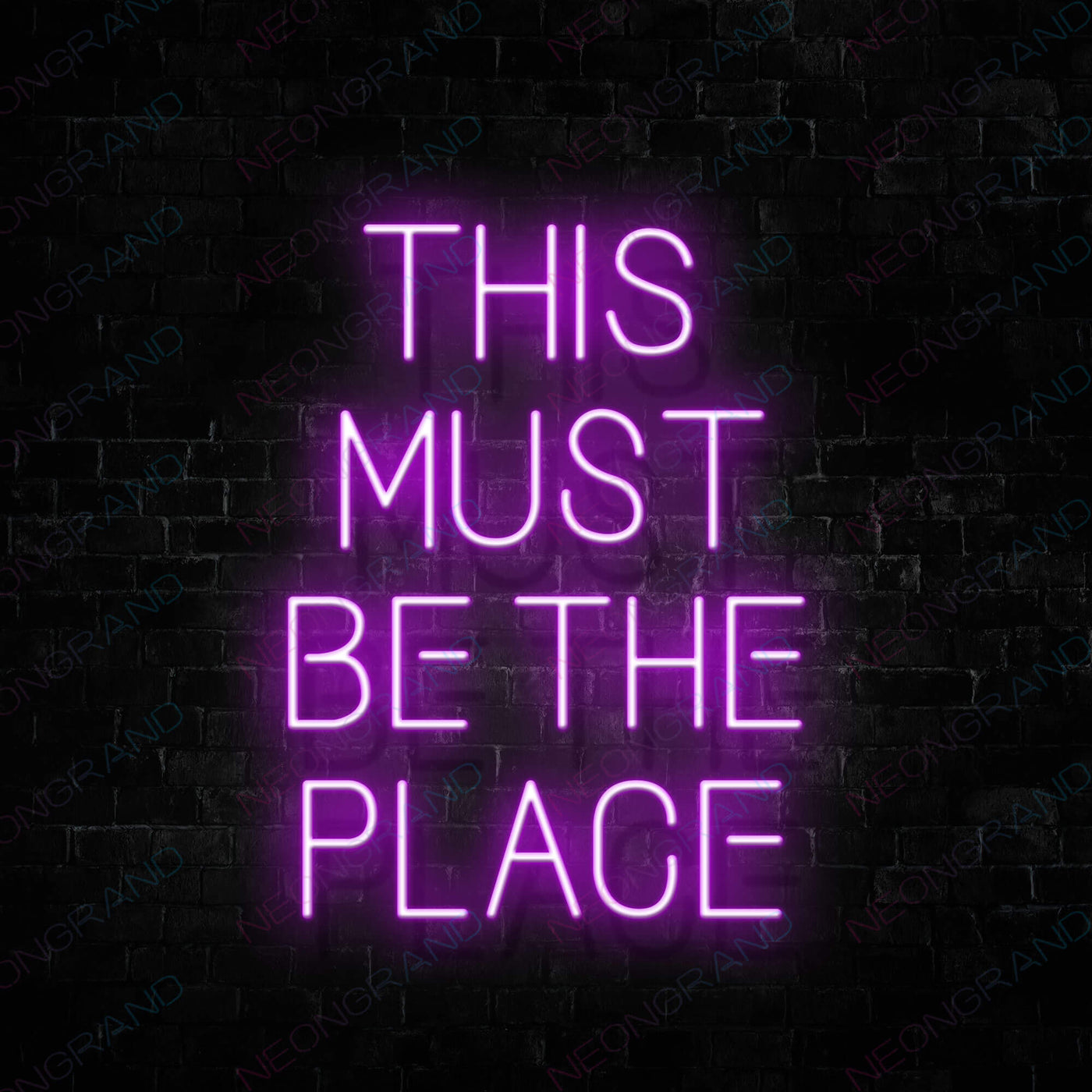 This Must Be The Place Neon Sign Purple