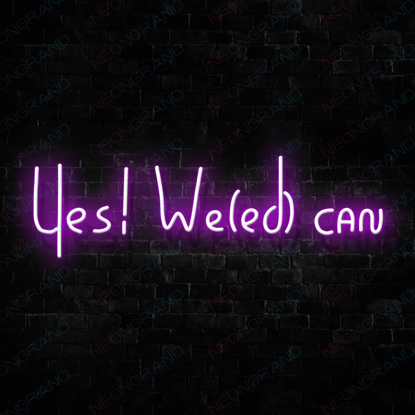 Yes Weed Can Weed Neon Sign Purple