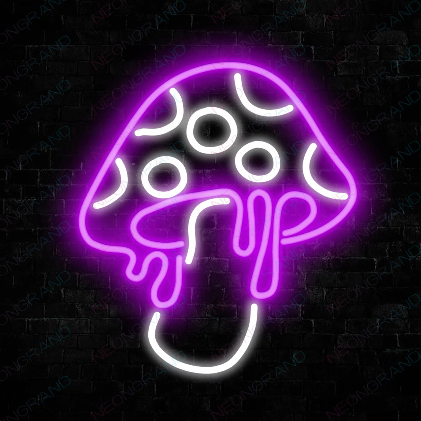 Funny Mushroom Neon Sign Led Light DarkViolet