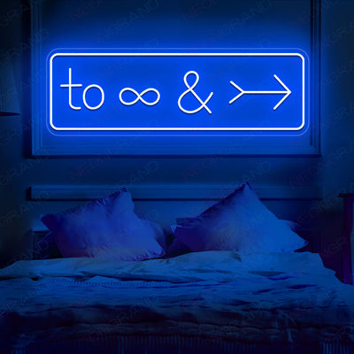 To Infinity And Beyond Neon Sign Forever Love Led Light Blue