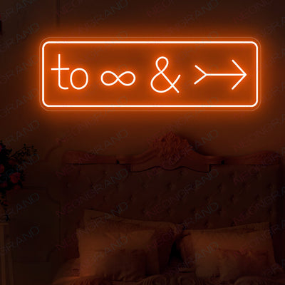 To Infinity And Beyond Neon Sign Forever Love Led Light DarkOrange