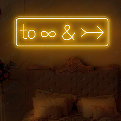 To Infinity And Beyond Neon Sign Forever Love Led Light Orange