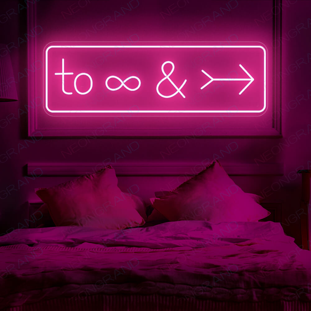 To Infinity And Beyond Neon Sign Forever Love Led Light Pink