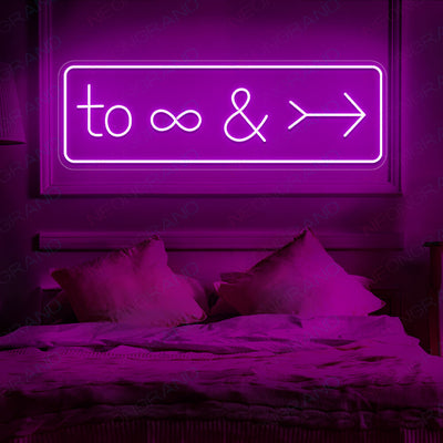 To Infinity And Beyond Neon Sign Forever Love Led Light Purple