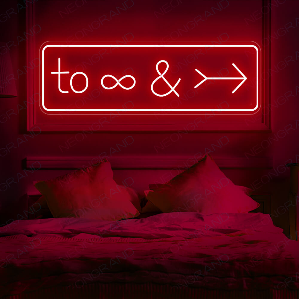 To Infinity And Beyond Neon Sign Forever Love Led Light Red