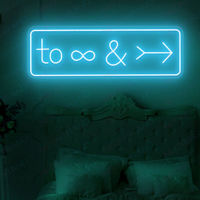 To Infinity And Beyond Neon Sign Forever Love Led Light SkyBlue