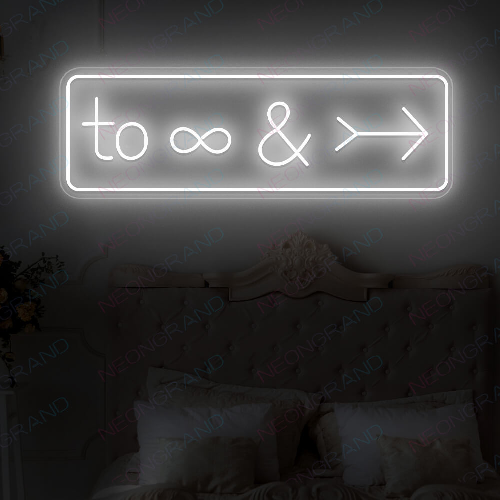 To Infinity And Beyond Neon Sign Forever Love Led Light White