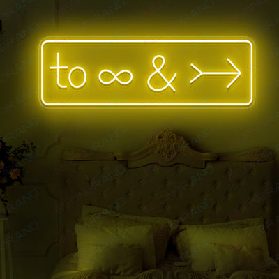 To Infinity And Beyond Neon Sign Forever Love Led Light Yellow