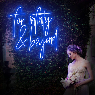 To Infinity And Beyond Neon Sign Led Light blue