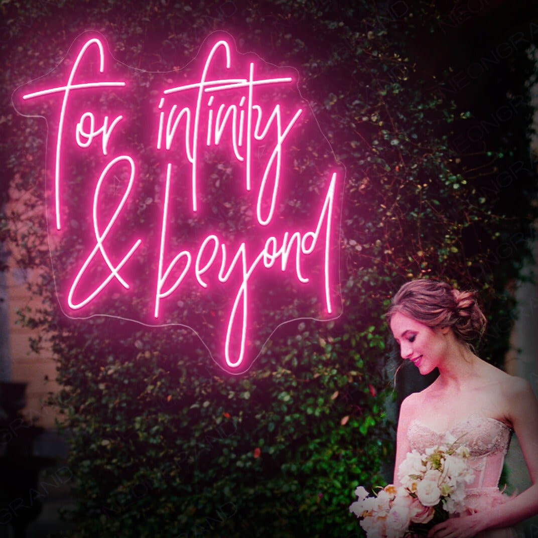 To Infinity And Beyond Neon Sign Led Light pink
