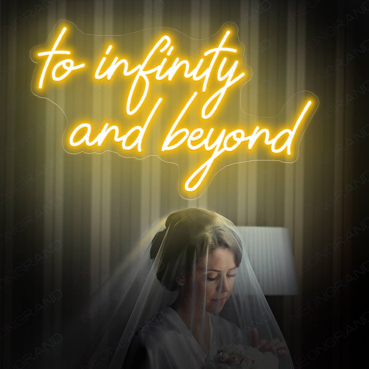 To Infinity And Beyond Neon Sign Love Led Light Orange