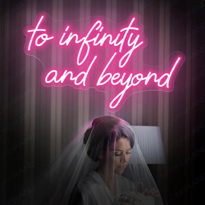 To Infinity And Beyond Neon Sign Love Led Light Pink