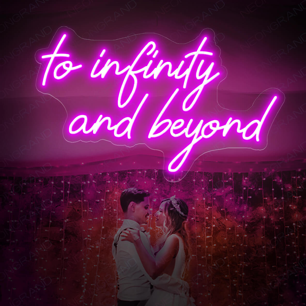 To Infinity And Beyond Neon Sign Love Led Light Violet