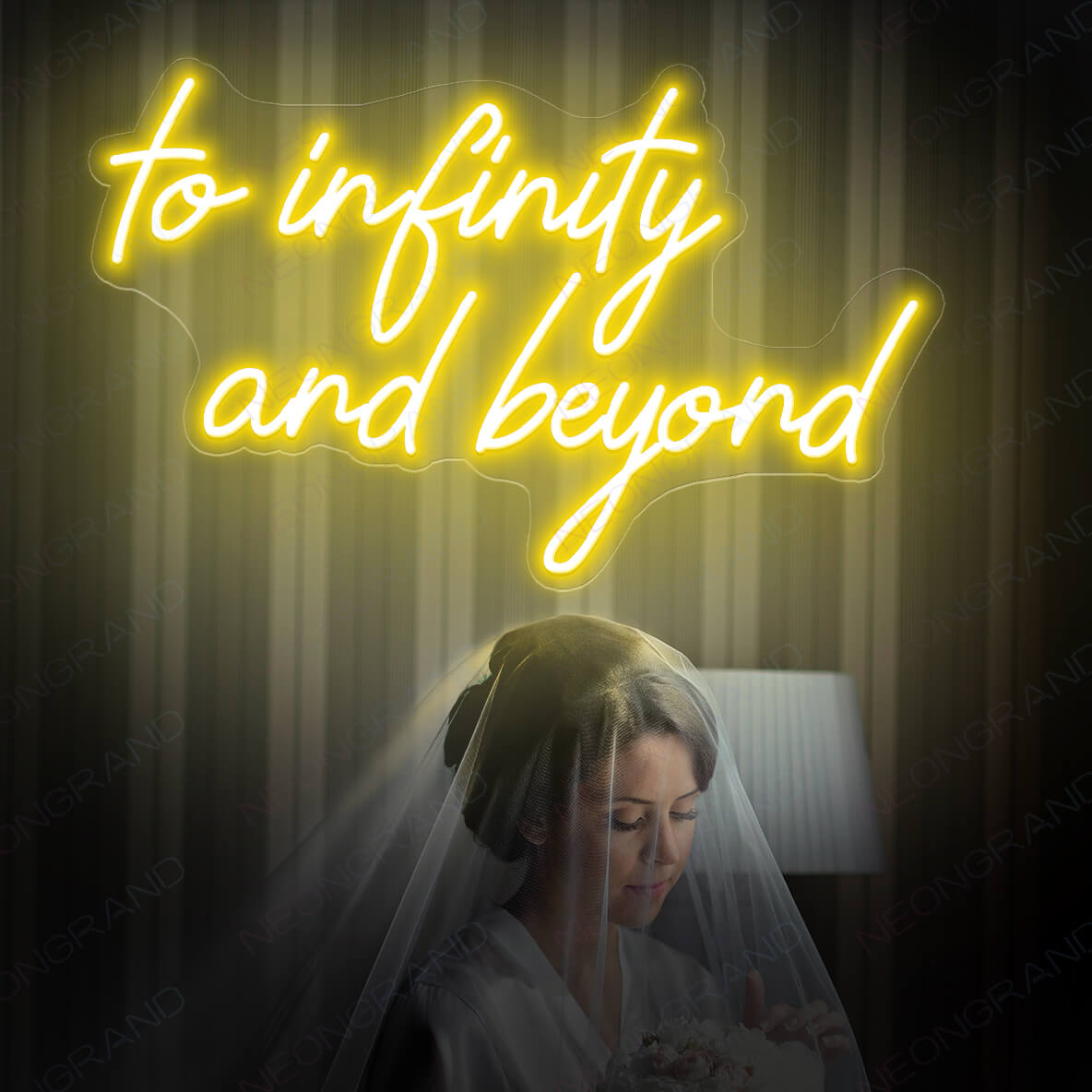 To Infinity And Beyond Neon Sign Love Led Light Yellow