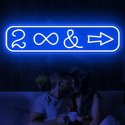 To Infinity And Beyond Neon Sign Wedding Led Light Blue