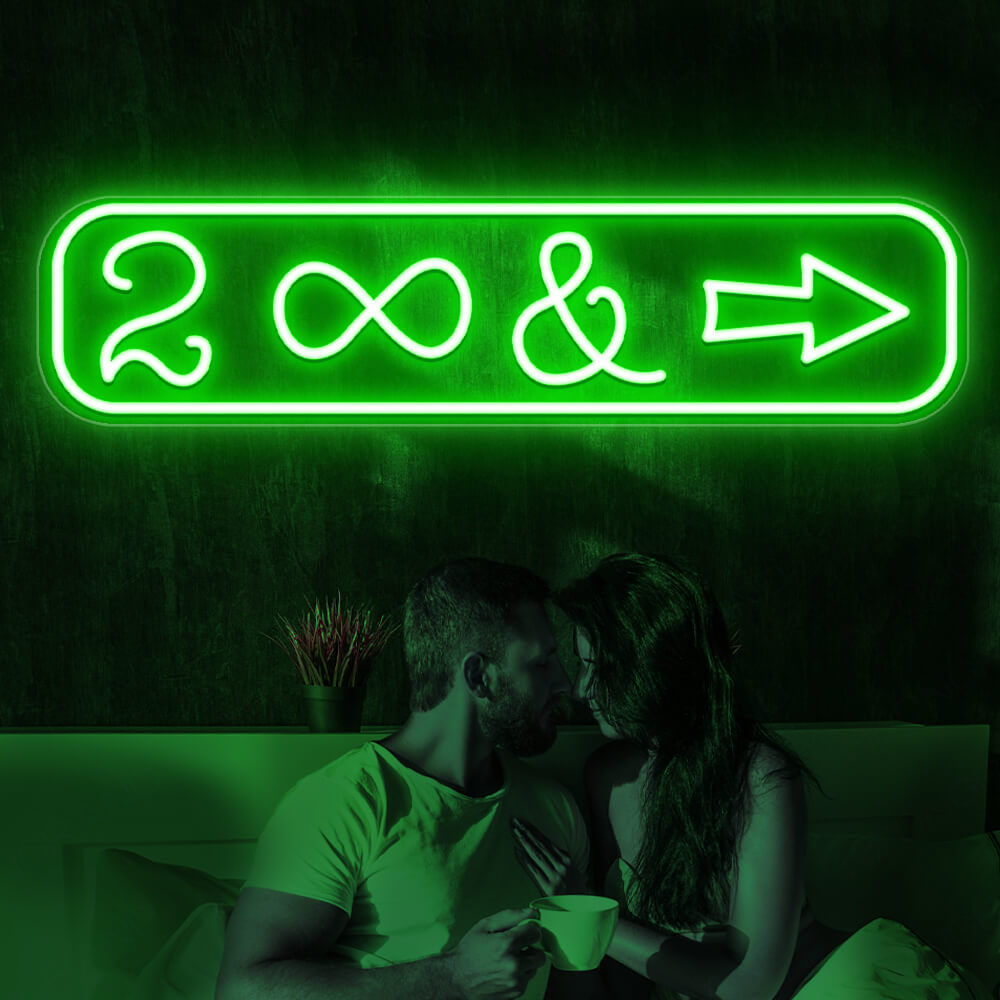 To Infinity And Beyond Neon Sign Wedding Led Light Green