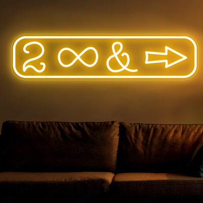 To Infinity And Beyond Neon Sign Wedding Led Light Orange