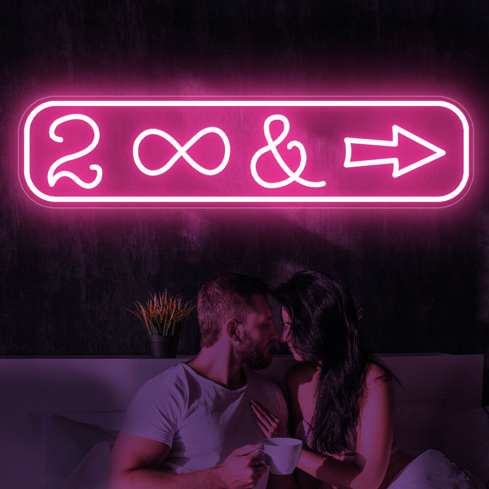 To Infinity And Beyond Neon Sign Wedding Led Light Pink