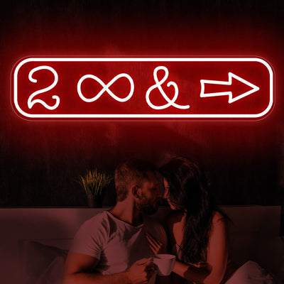 To Infinity And Beyond Neon Sign Wedding Led Light Red