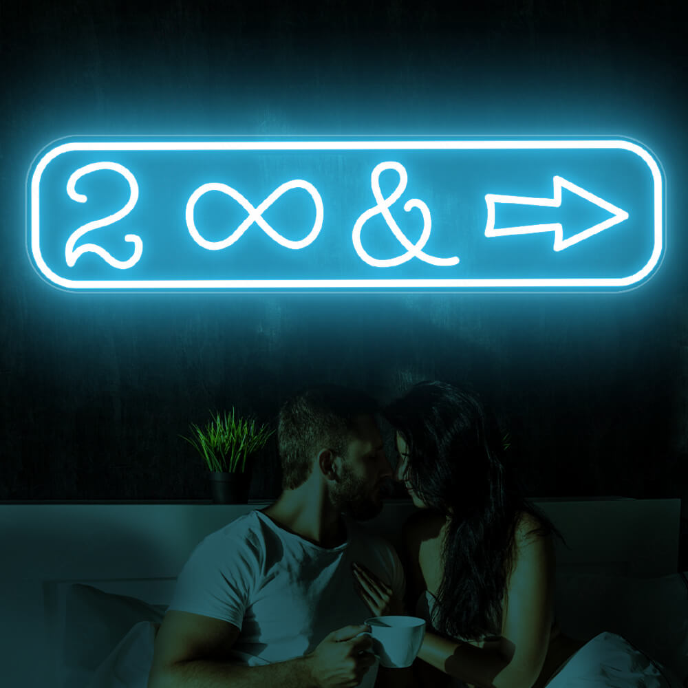 To Infinity And Beyond Neon Sign Wedding Led Light SkyBlue