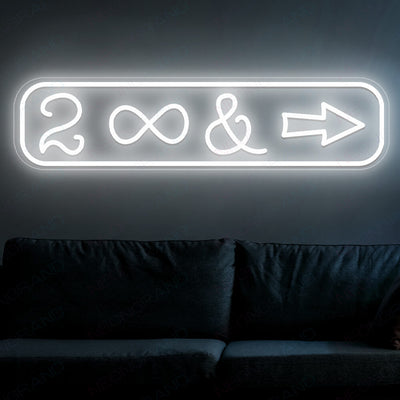 To Infinity And Beyond Neon Sign Wedding Led Light White