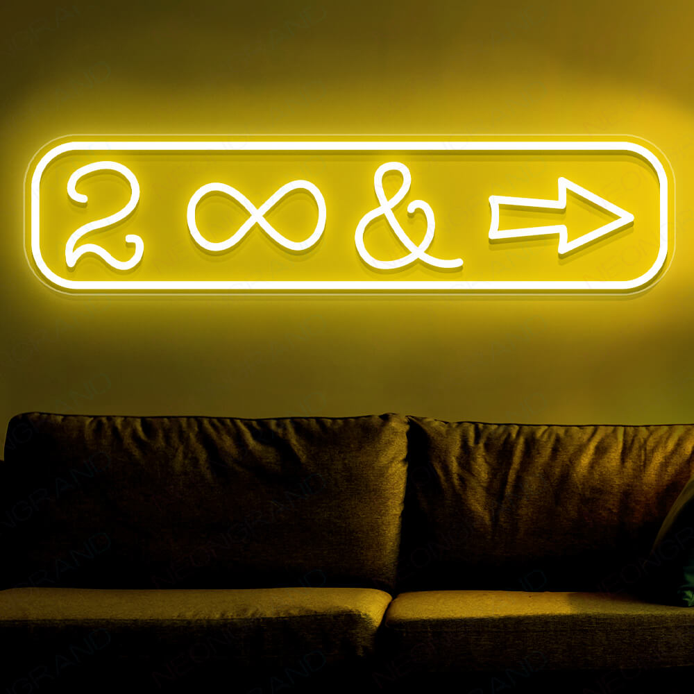 To Infinity And Beyond Neon Sign Wedding Led Light Yellow