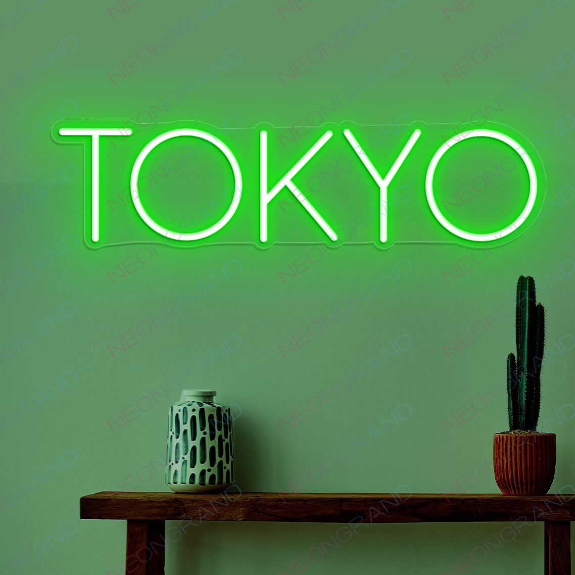 Tokyo Neon Sign Led Light, Japanese Neon Signs green