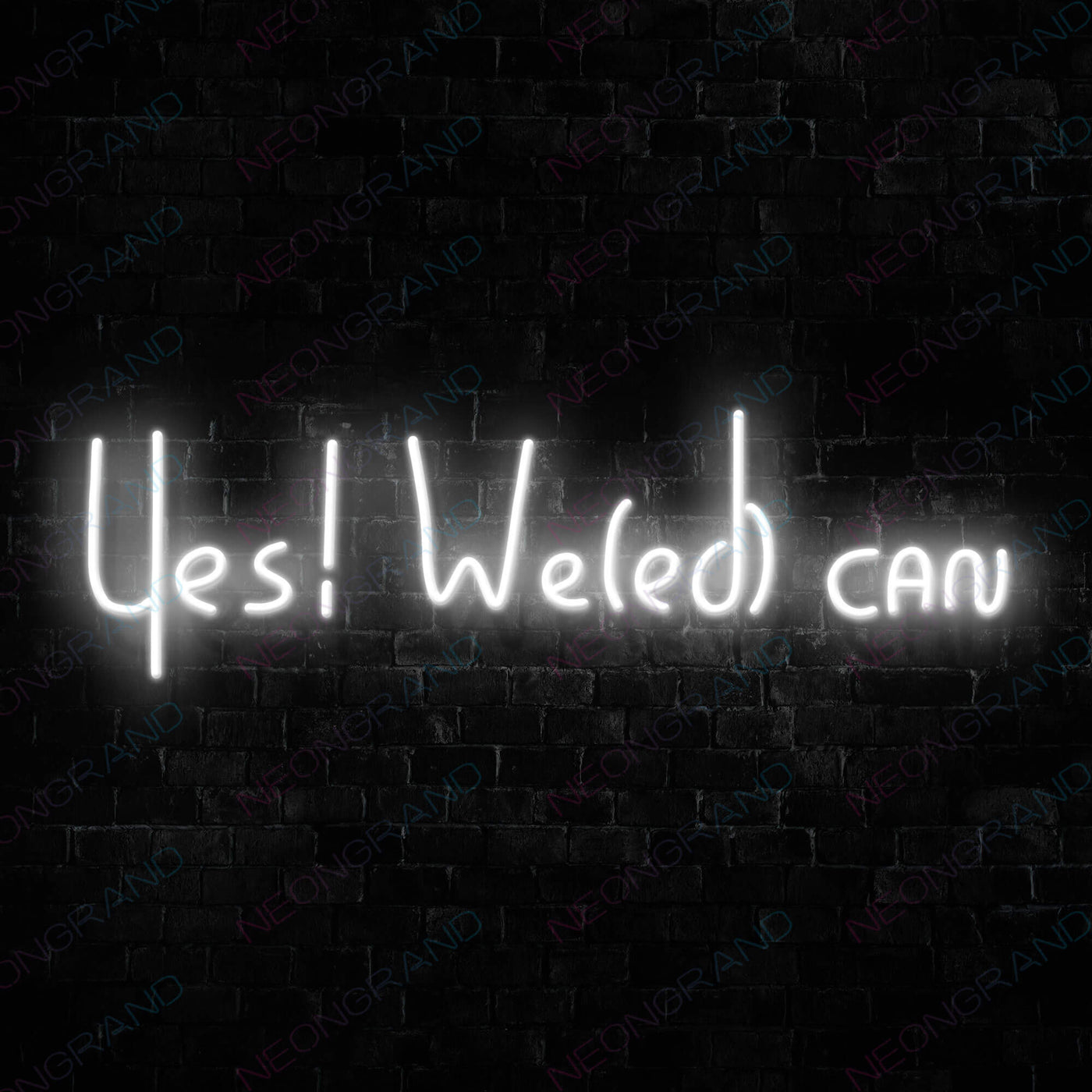 Yes Weed Can Weed Neon Sign White