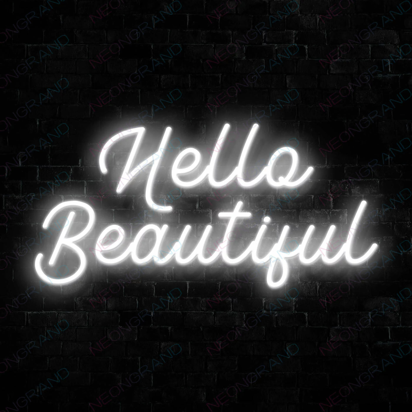 Hello Beautiful Neon Sign Led Light White