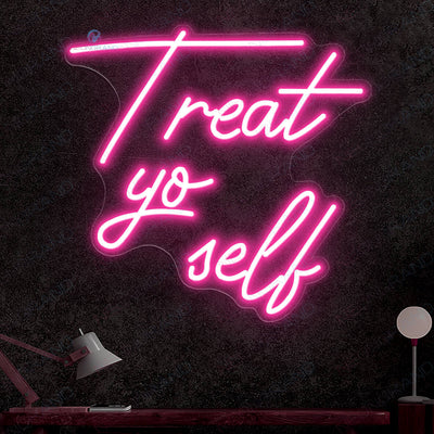 Treat Yourself Neon Sign Led Light pink