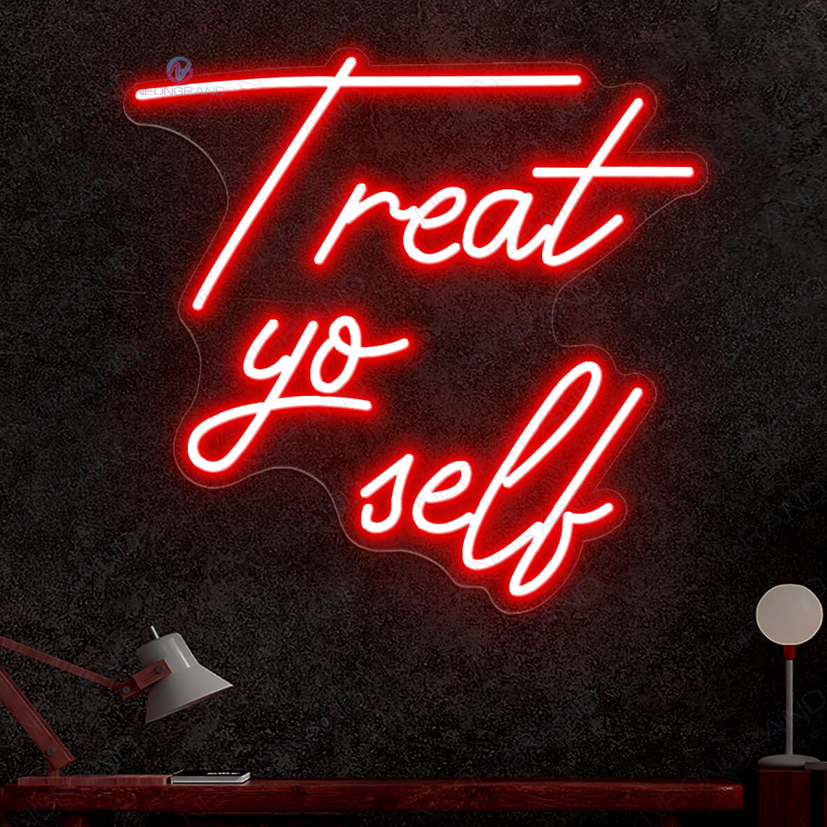 Treat Yourself Neon Sign Led Light red