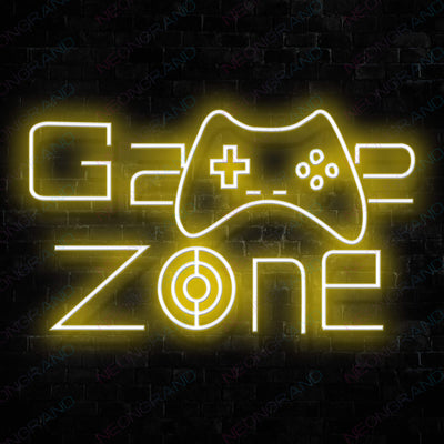 Game Zone Neon Game Room Sign Yellow