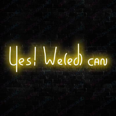 Yes Weed Can Weed Neon Sign Yellow