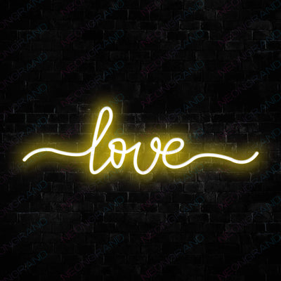 Love Neon Sign Led Light Yellow