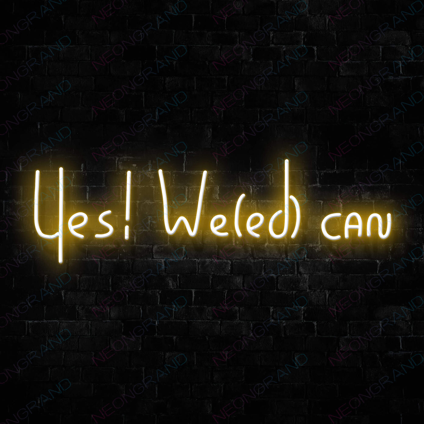 Yes Weed Can Weed Neon Sign Orange