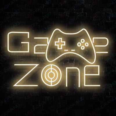 Game Zone Neon Game Room Sign LightYellow